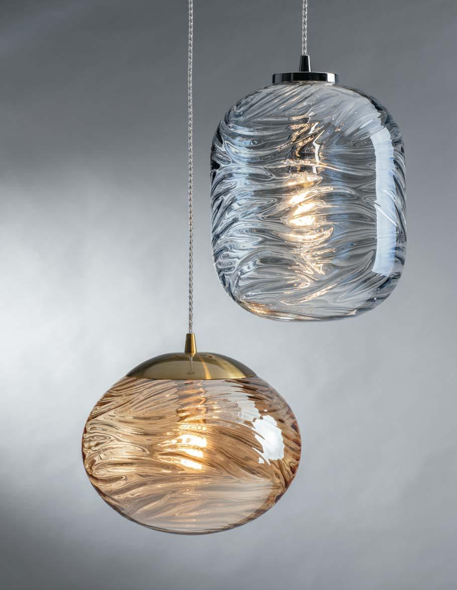 Sospensione sfera vetro ad onde 1XE27 non incl. champagne d.24.8cm NEREIDE-E-S1 CH Sospensione sfera vetro ad onde 1XE27 non incl. champagne d.24.8cm NEREIDE-E-S1 CH